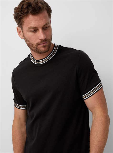 michael kors cotton modal mens t shirts black